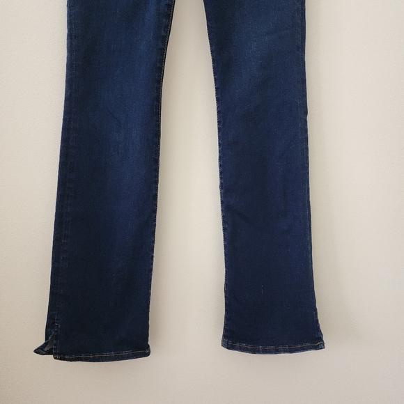 Frame Le Mini Boot High-Rise jeans in Claremore Slit blue Size 30 - Picture 4 of 14